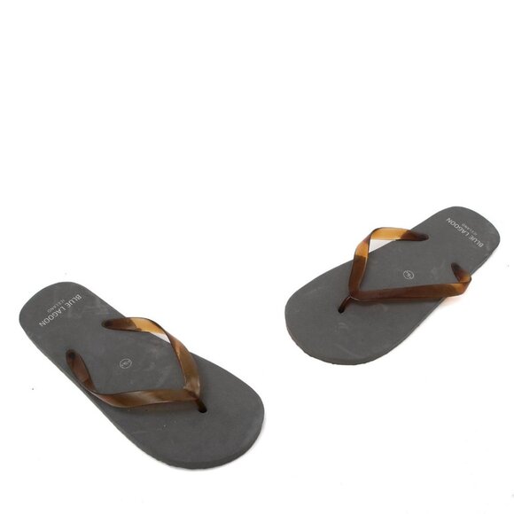 Blue Lagoon Iceland Mens Flip Flops Sandals Travel Hot Springs Summer Grey - Picture 5 of 6
